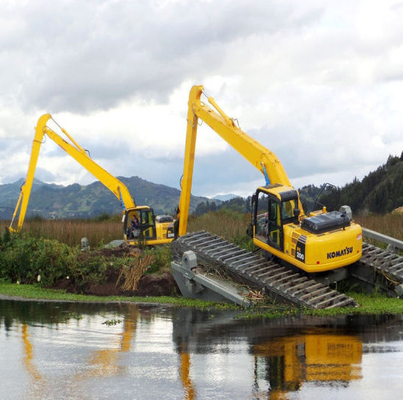 水陸両用掘削機の長い範囲14MのCAT320川を掘る長いブームの腕