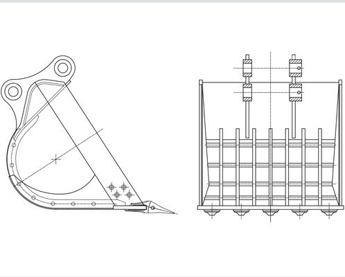 320 ZX200 DX200 SY205C のための OEM 1Cbm の掘削機の骨組みの石のバケツ