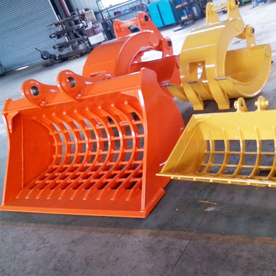 Cat312 Pc130 Skeleton Excavator Bucket , Durable Excavator Backhoe Attachments