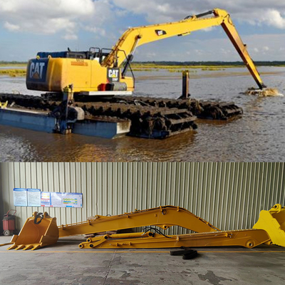 川浚渫への幼虫CAT320の掘削機の使用のための14mの長い範囲ブーム