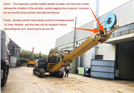 ZX200日立猫のための耐久20T掘削機14M望遠鏡ブームの望遠鏡腕