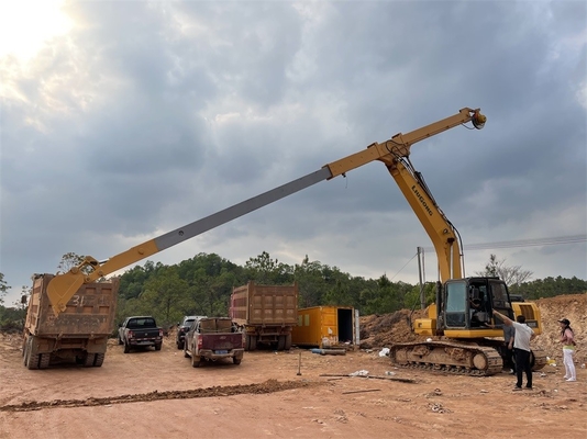 掘削機の望遠鏡腕14MのCAT320Dのための望遠鏡のディッパーの腕の掘削機の長い範囲
